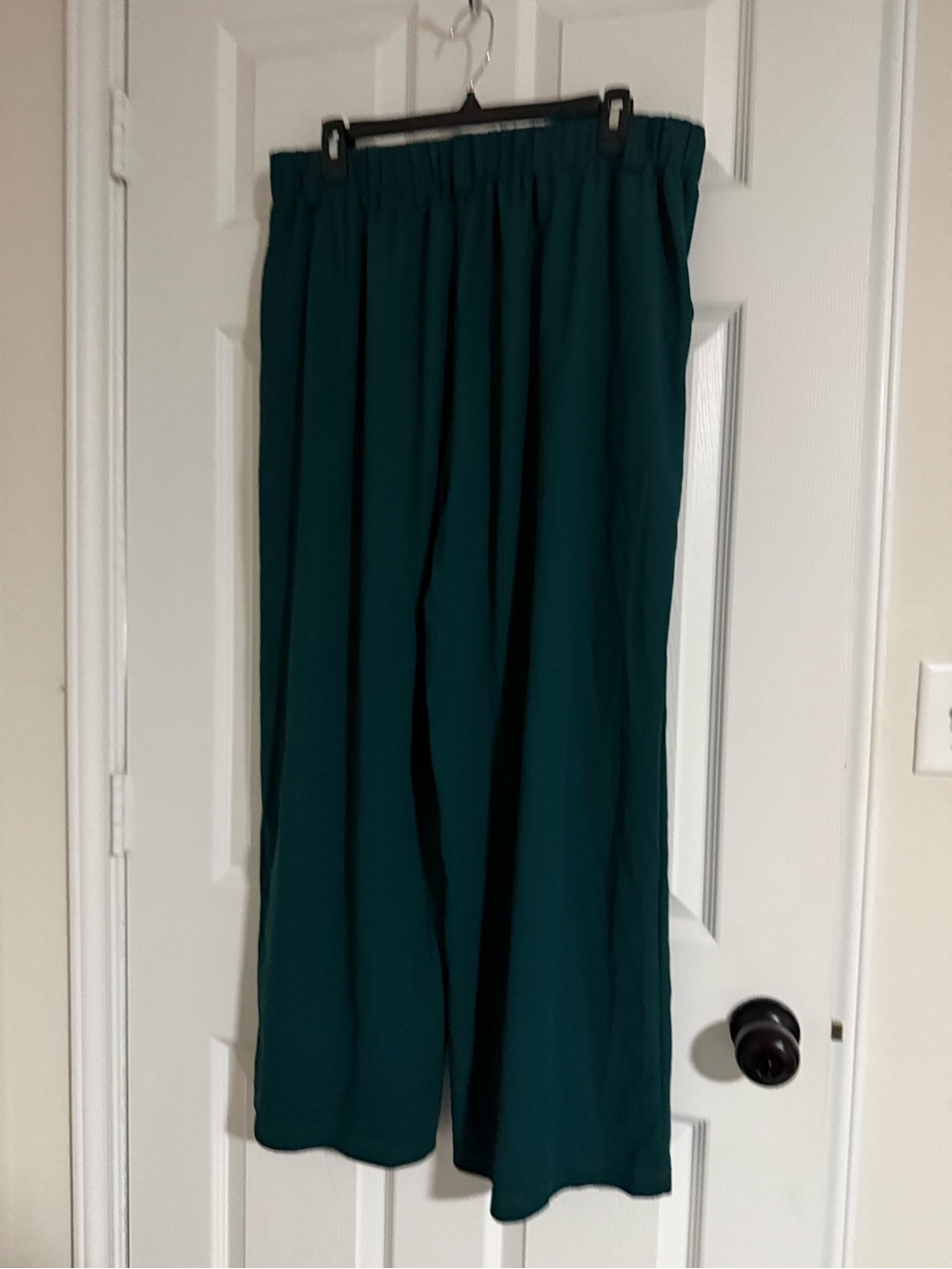 Halara Waffle Weave Wide Leg Green Dress Pants - Picture 2 of 4